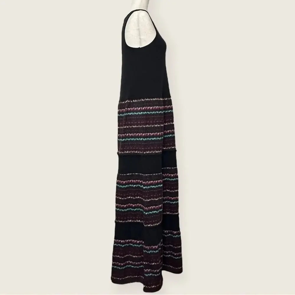 EUC | Free People | Sleeveless Pom Pom Maxi Dress | Black | Small - Picture 5 of 12
